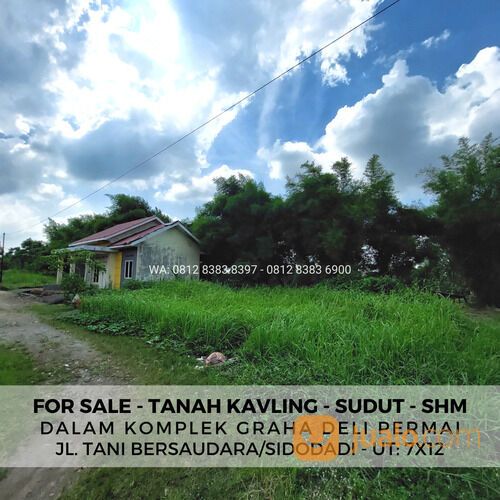 TANAH KAVLING POSISI SUDUT - UKURAN 7X12 DALAM KOMPLEK GRAHA DELI PERMAI - JL TANI BERSAUDARA