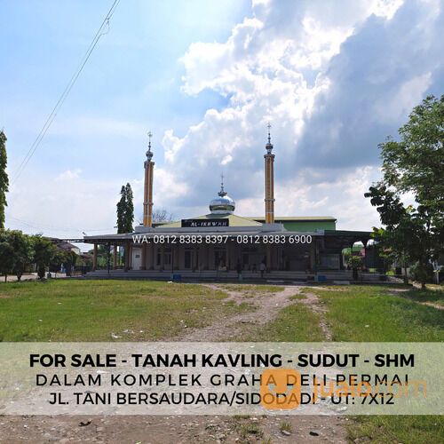 TANAH KAVLING POSISI SUDUT - UKURAN 7X12 DALAM KOMPLEK GRAHA DELI PERMAI - JL TANI BERSAUDARA