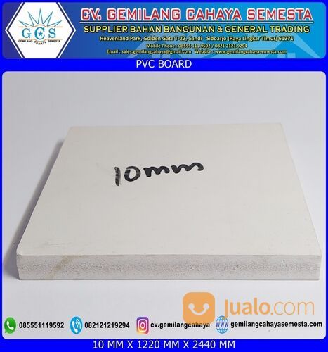 PVC Foam Board 10 mm (1220 mm x 2440 mm ) / Panel Dinding - Plafon PVC