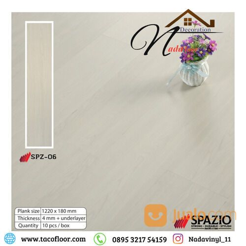 SPC Flooring Motif Kayu Tebal 4mm Include Foam