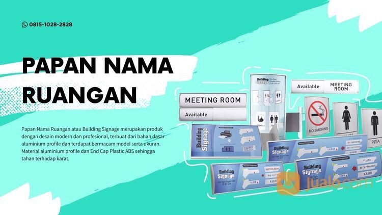 Promo! Papan Nama Ruangan Kantor, Harga Terbaik dan Termurah, WA: 0815-1028-2828, Jakarta