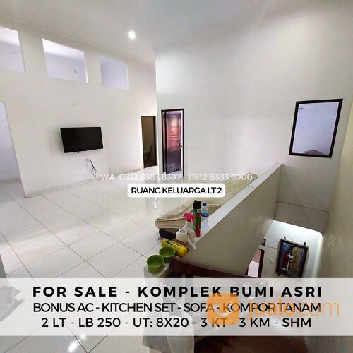 KOMPLEK BUMI ASRI MEDAN - 2 LT - RUANG TAMU LUAS - BONUS AC 2 UNIT, DLL