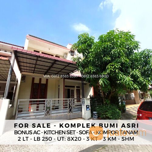 KOMPLEK BUMI ASRI MEDAN - 2 LT - RUANG TAMU LUAS - BONUS AC 2 UNIT, DLL