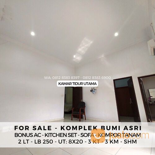KOMPLEK BUMI ASRI MEDAN - 2 LT - RUANG TAMU LUAS - BONUS AC 2 UNIT, DLL