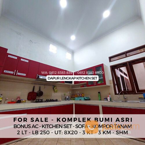 KOMPLEK BUMI ASRI MEDAN - 2 LT - RUANG TAMU LUAS - BONUS AC 2 UNIT, DLL