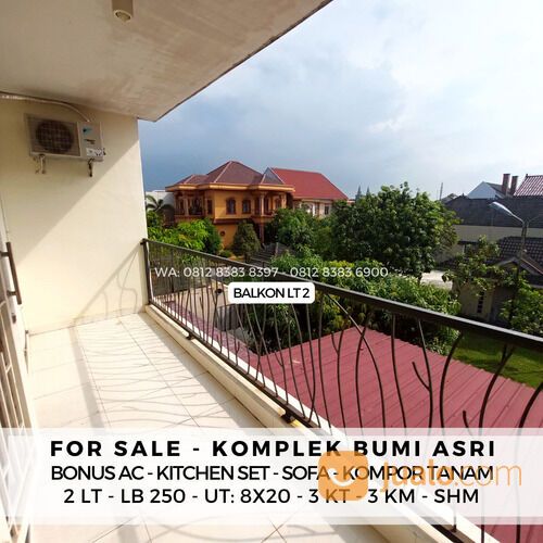KOMPLEK BUMI ASRI MEDAN - 2 LT - RUANG TAMU LUAS - BONUS AC 2 UNIT, DLL
