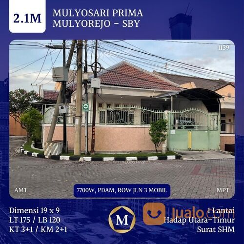 Rumah Mulyosari Prima Dekat UNAIR ITS Univ. Widya Kartika East Cost Pakuwon City Kalisari