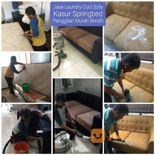 Hp/Wa_081_665_8865 jasa cuci sofa springbed tlk pucung bekasi utara garansi murah bersih