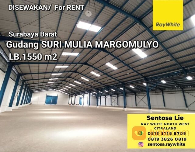 Gudang Suri Mulia Margomulyo Surabaya - Luas 1550 m2 - Lokasi Bagus