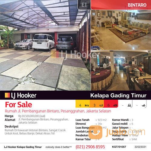 Rumah Jl. Pembangunan Bintaro, Pesanggrahan, Jakarta Selatan