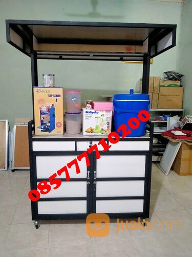 Paketan Usaha Es Cappucino Cincau Gerobak Besi