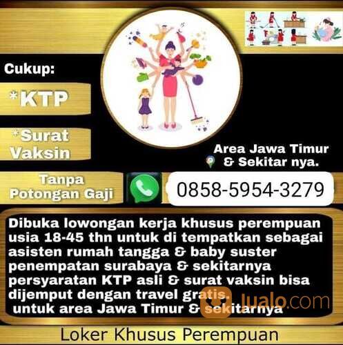 Lowongan kerja asisten rumah tangga dan baby sister