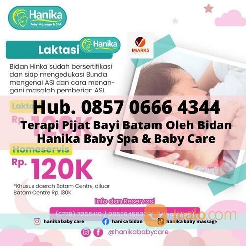 Hub. 0857 0666 4344, Pijat Bayi Profesional Terapis Batam Tempat Pijat Laktasi Baby Spa