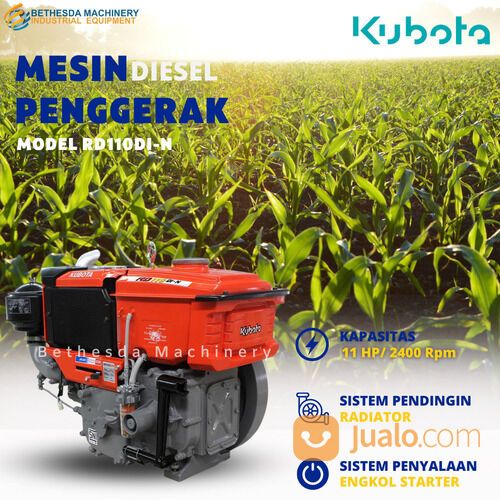 Mesin Diesel Kubota RD 110 DI-N Engine Penggerak 11 Hp / 11Pk Radiator