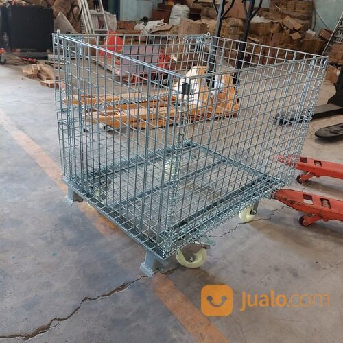 Wiremesh pallet keranjang barang bahan besi kuat