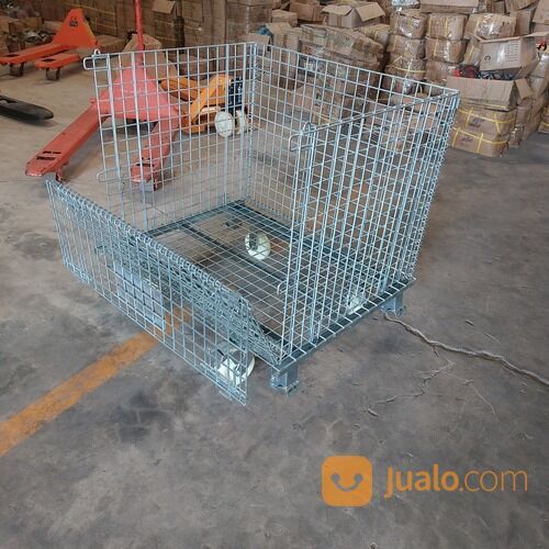 Wiremesh pallet keranjang barang bahan besi kuat