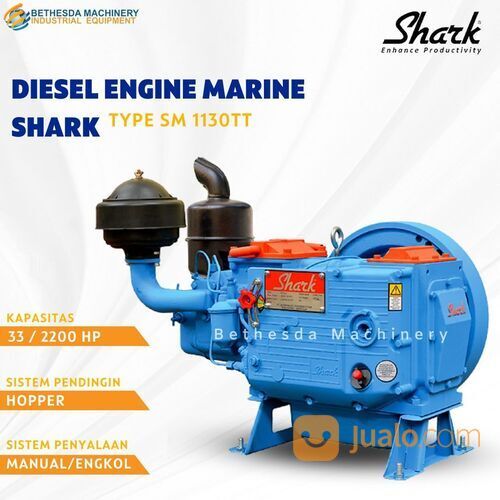 Diesel Engine Shark SM1130 - SM 1130 TT Mesin Penggerak Marine 33HP/33 Pk Tanpa Tangki