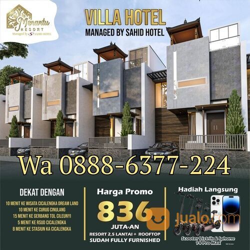 Rumah villa 2,5 Lantai Bandung Timur | Menantu Resort Cicalengka | Aset Villa Produktif
