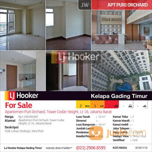 Apartemen Puri Orchard Tower Cedar Height Lantai 16 Jakarta Barat