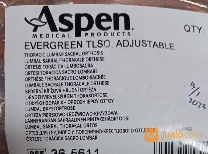 Korset tulang belakang TLSO evergreen