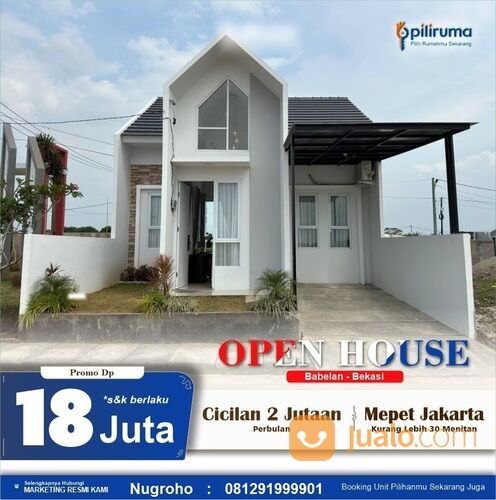 PERUMAHAN MODERN MEPET JAKARTA 3 KAMAR CICILAN CUMA 2 JT AN