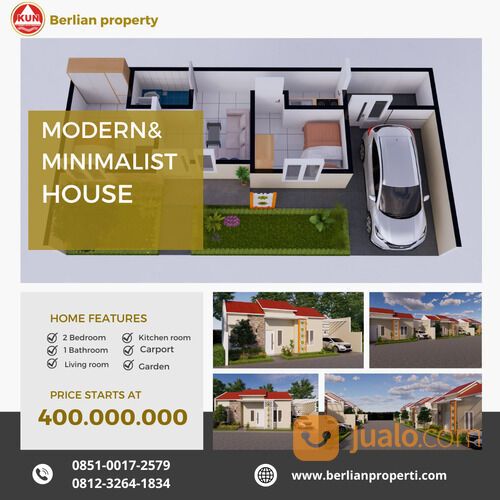 perumahan minimalis modern dengan lokasi yang strategis dan area dilengkapi cctv keamanan