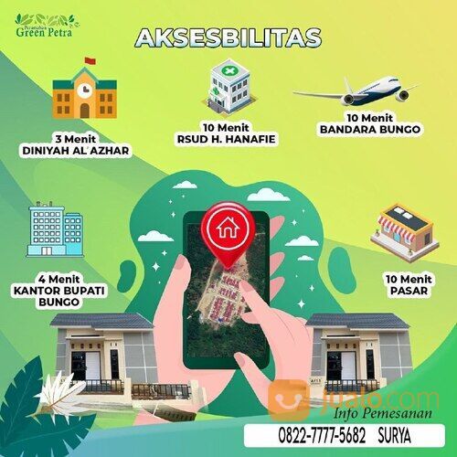 Rumah Baru Lokasi Strategis Dalam Perumahan Green Petra Muara Bungo