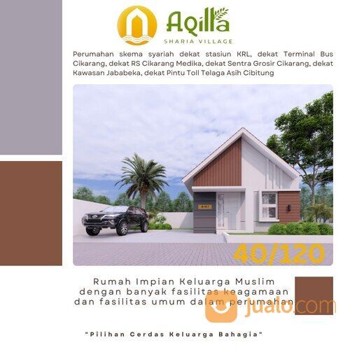 RUMAH DEKAT STASIUN KRL CIKARANG MURAH 2 LANTAI SYARIAH SUKATANI BEKASI