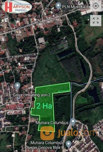 Tanah 2 hektar Cimuning kota Bekasi