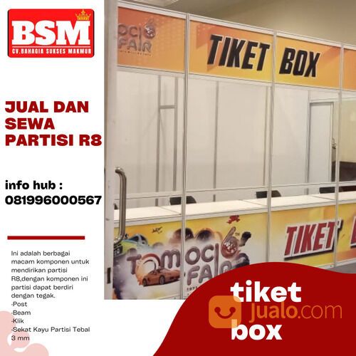 tiket box partisi pameran r8 081996000567