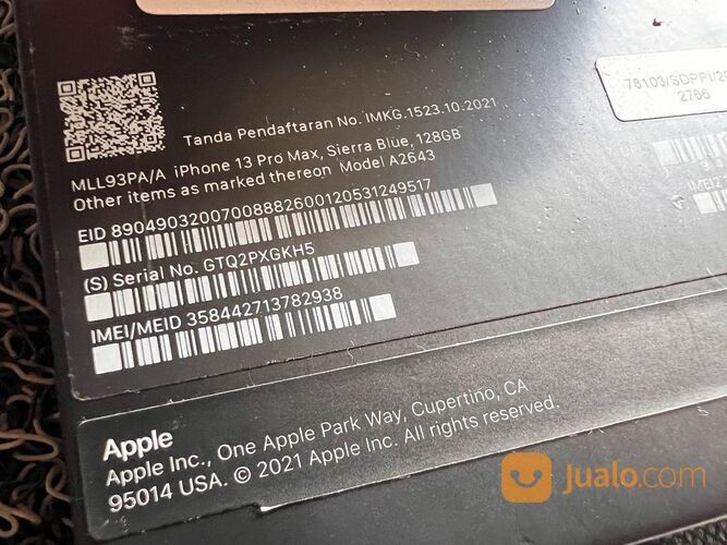 Iphone 13 Pro 128 GB Garansi Ibox