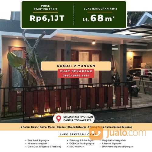 Tanah Bonus Rumah Yogyakarta, 800 METER Star Steak Piyungan