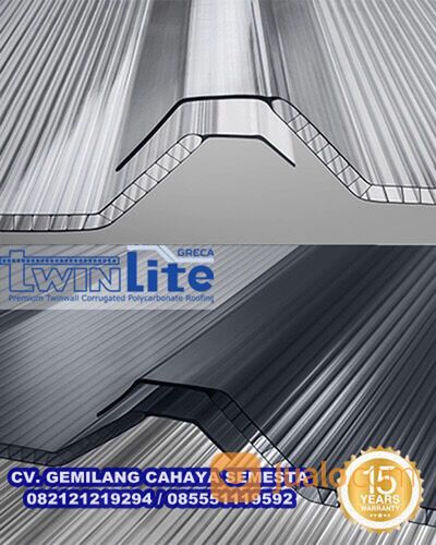 Twinlite Greca ( 6 M ) / Atap Polycarbonate Twinwall Corrugated