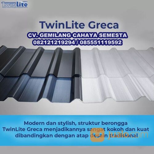 Twinlite Greca ( 6 M ) / Atap Polycarbonate Twinwall Corrugated