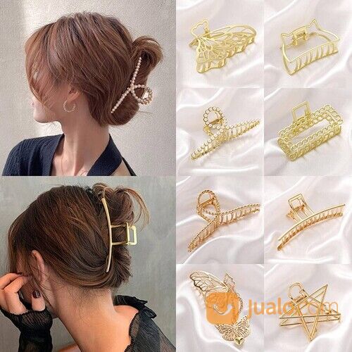 Jedai Rambut Aksesoris Jepitan Rambut Korea Style Hair Claw Metal