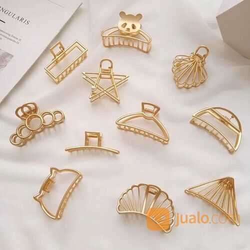 Jedai Rambut Aksesoris Jepitan Rambut Korea Style Hair Claw Metal