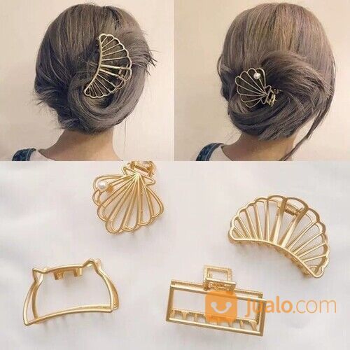 Jedai Rambut Aksesoris Jepitan Rambut Korea Style Hair Claw Metal