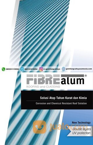 FIBREALUM GFRP Roof ( 2 mm ) / Atap Fiberglass / Chemical Roofing