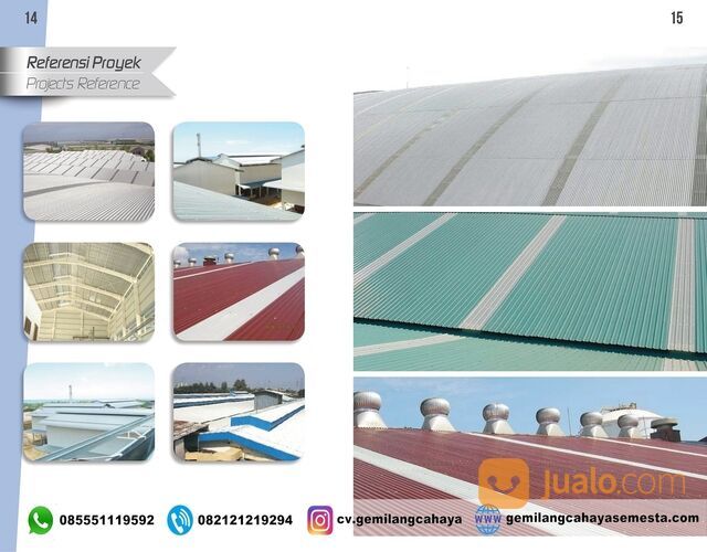 FIBREALUM GFRP Roof ( 2 mm ) / Atap Fiberglass / Chemical Roofing