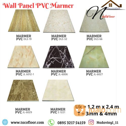 Panel Dekoratif Marmer 1,22m x 2,44m|Panel Marmer Dinding PVC 3 mm