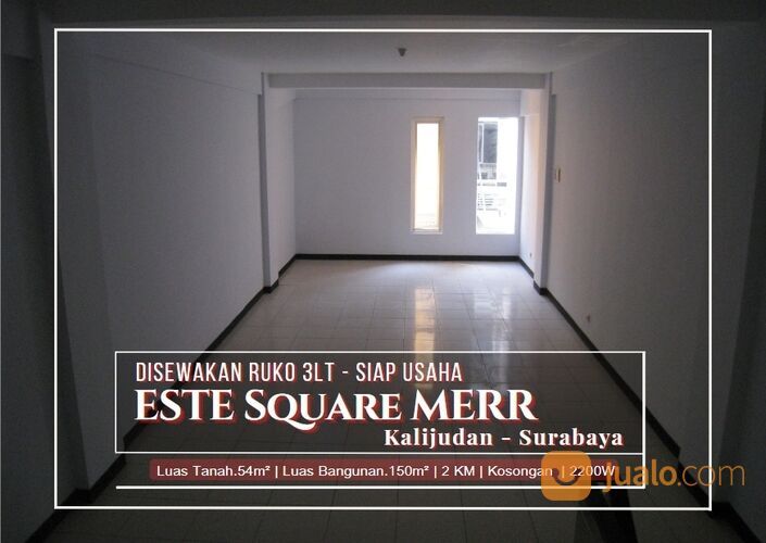 Ruko ESTE Square MERR, Surabaya 3Lt Siap Usaha
