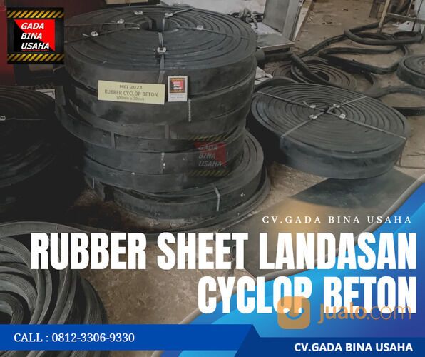 Produsen Rubber Sheet Landasan Beton Cyclop