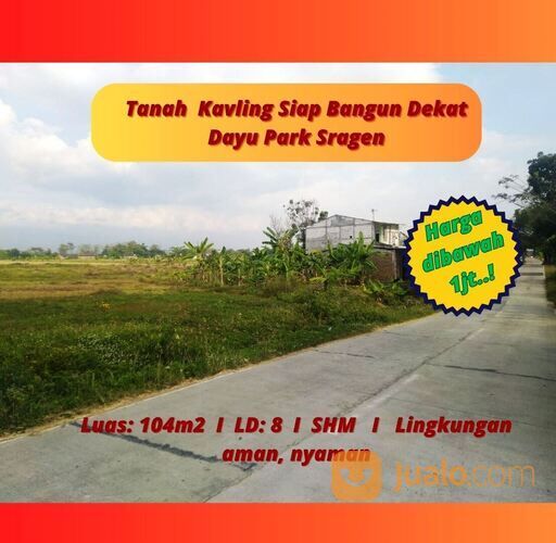 Tanah Murah Siap Bangun Dekat Dayu Park Sragen