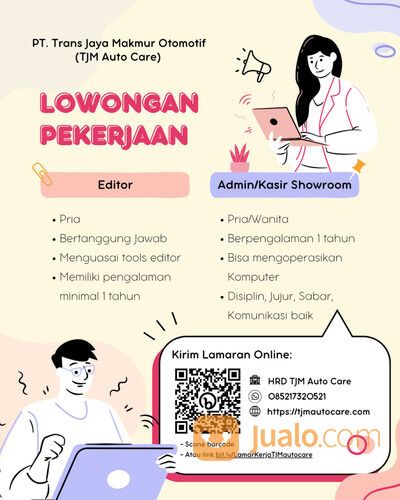 Lowongan Kerja Admin Showroom di TJM Auto Care