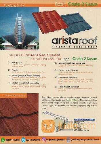 Genteng Metal Arista Roof Costa - Berpasir ( 0,40 mm )