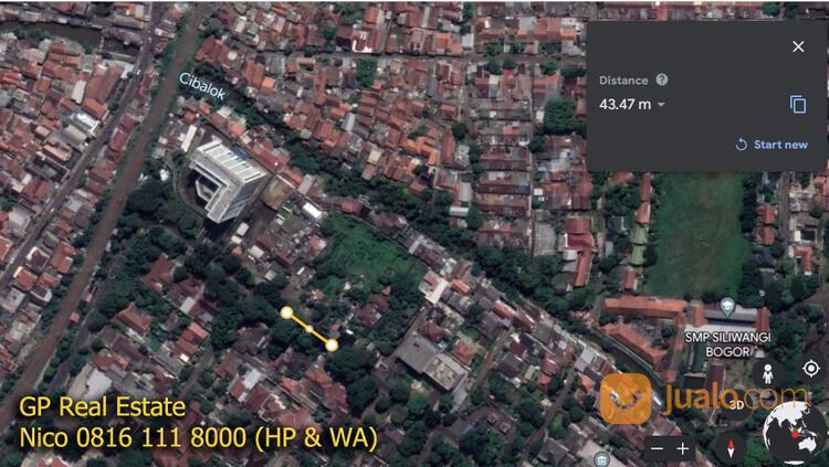 Tanah di Bogor jl Dadali Tanah Sereal luas 4.413 m2 jalan muat 2mobil n938