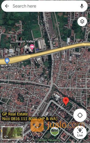 Tanah di Bogor jl Dadali Tanah Sereal luas 4.413 m2 jalan muat 2mobil n938