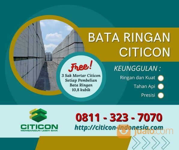 Bata Ringan Citicon Probolinggo, 0811-323-7070 (TLP/WA)