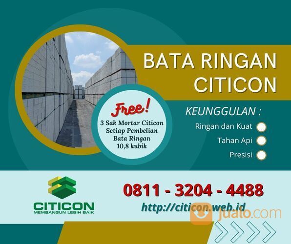 Bata Ringan Citicon Probolinggo, 0811-323-7070 (TLP/WA)