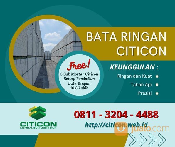 Bata Ringan Citicon Probolinggo, 0811-323-7070 (TLP/WA)